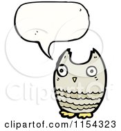 Cartoon Of A Talking Owl Royalty Free Vector Illustration