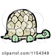 Cartoon Of A Tortoise Royalty Free Vector Illustration by lineartestpilot
