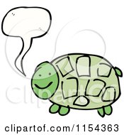 Cartoon Of A Talking Turtle Royalty Free Vector Illustration