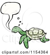 Cartoon Of A Talking Sea Turtle Royalty Free Vector Illustration