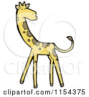 Cartoon Of A Giraffe Royalty Free Vector Illustration