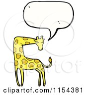 Cartoon Of A Talking Giraffe Royalty Free Vector Illustration by lineartestpilot