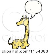 Cartoon Of A Talking Giraffe Royalty Free Vector Illustration
