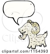 Cartoon Of A Talking Goat Royalty Free Vector Illustration by lineartestpilot