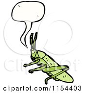 Cartoon Of A Talking Grasshopper Royalty Free Vector Illustration