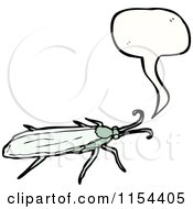 Cartoon Of A Talking Bug Royalty Free Vector Illustration