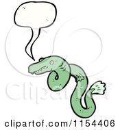 Cartoon Of A Talking Eel Royalty Free Vector Illustration by lineartestpilot