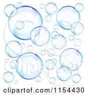 Clipart Of Reflective Blue Soap Bubbles Royalty Free Vector Illustration by Oligo