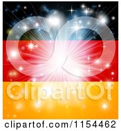 Clipart Of A Firework Burst Over A German Flag Royalty Free Vector Illustration by AtStockIllustration