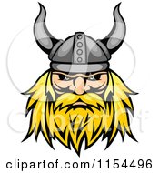 Clipart Of An Aggressive Blond Viking Warrior Face Royalty Free Vector Illustration by Vector Tradition SM #COLLC1154496-0169