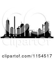 Poster, Art Print Of Silhouetted Refinery