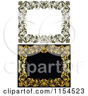 Clipart Of Frames Of Ornate Vines With Copyspace Royalty Free Vector Illustration