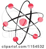 Poster, Art Print Of Atom With Red Dots