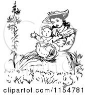 Poster, Art Print Of Retro Vintage Black And White Mother Holding Her Baby