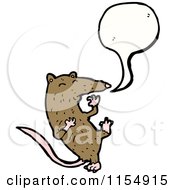 Cartoon Of A Talking Rat Royalty Free Vector Illustration by lineartestpilot