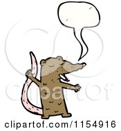 Cartoon Of A Talking Rat And Smoking A Cigarette Royalty Free Vector Illustration by lineartestpilot