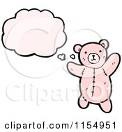 Thinking Pink Teddy Bear