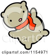 Poster, Art Print Of Teddy Bear Wearing A Scarf