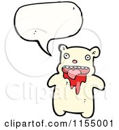 Cartoon Of A Talking Bloody Polar Bear Royalty Free Vector Illustration