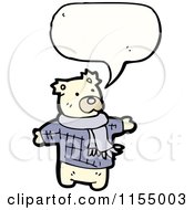 Poster, Art Print Of Talking Polar Bear Wearing A Scarf