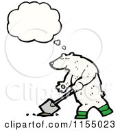 Poster, Art Print Of Thinking Polar Bear Digging