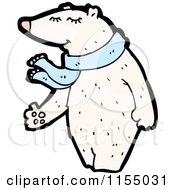 Poster, Art Print Of Polar Bear Wearing A Scarf