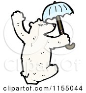 Poster, Art Print Of Polar Bear With An Umbrella