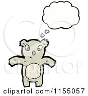 Cartoon Of A Thinking Koala Royalty Free Vector Illustration by lineartestpilot