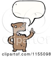 Cartoon Of A Talking Bear Royalty Free Vector Illustration
