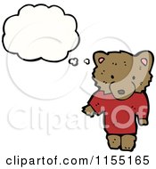 Poster, Art Print Of Thinking Bear In A Shirt