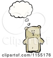 Cartoon Of A Thinking Bear Royalty Free Vector Illustration