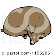Cartoon Of A Resting Bear Royalty Free Vector Illustration by lineartestpilot