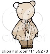 Cartoon Of A Bear In Clothes Royalty Free Vector Illustration