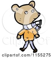 Cartoon Of A Bear In Clothes Royalty Free Vector Illustration