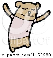 Cartoon Of A Bear In A Shirt Royalty Free Vector Illustration