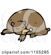 Cartoon Of A Resting Bear Royalty Free Vector Illustration