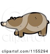 Cartoon Of A Bear Royalty Free Vector Illustration