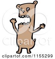 Cartoon Of A Screaming Bear Royalty Free Vector Illustration