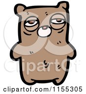 Cartoon Of A Bear Royalty Free Vector Illustration