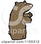 Cartoon Of A Bear Royalty Free Vector Illustration