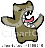 Cartoon Of A Screaming Bear Royalty Free Vector Illustration