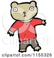 Cartoon Of A Bear In A Shirt Royalty Free Vector Illustration