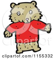 Cartoon Of A Bear In A Shirt Royalty Free Vector Illustration