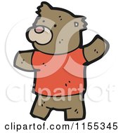 Cartoon Of A Bear In A Shirt Royalty Free Vector Illustration