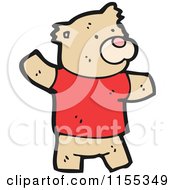 Cartoon Of A Bear In A Shirt Royalty Free Vector Illustration