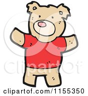 Cartoon Of A Bear In A Shirt Royalty Free Vector Illustration