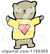 Cartoon Of A Bear In A Shirt Royalty Free Vector Illustration