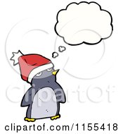Poster, Art Print Of Thinking Christmas Penguin