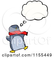 Poster, Art Print Of Thinking Penguin Wearing A Scarf
