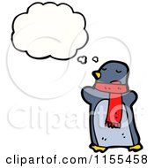 Poster, Art Print Of Thinking Penguin Wearing A Scarf